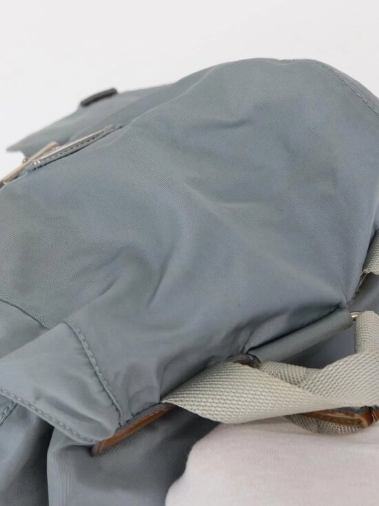PRADA Backpack Nylon Light Blue Silver Auth 163044 main image 16